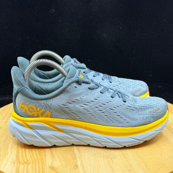 HOKA Clifton 8 Women’s Running Shoes – Blue/ Yellow Size 7B Athletic shoes - Picture 4 of 11